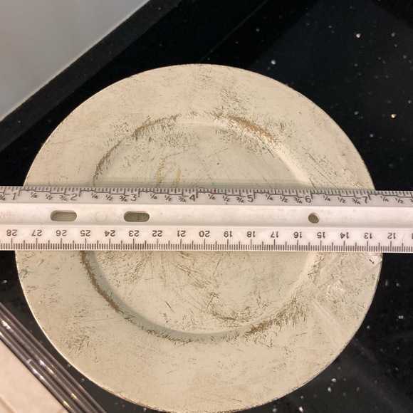 SET/2 Shabby White Distressed Metal Candle Pillars Pedestals Risers Farmhouse - Picture 13 of 14